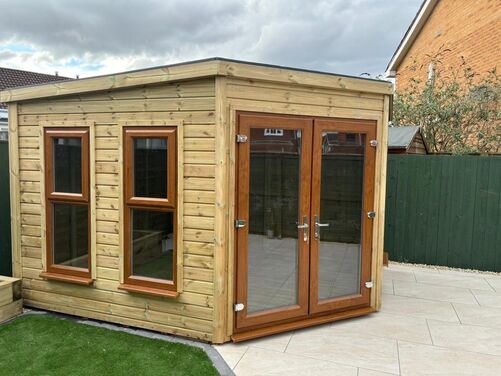 #PVC035 12x10 Corner Summer House