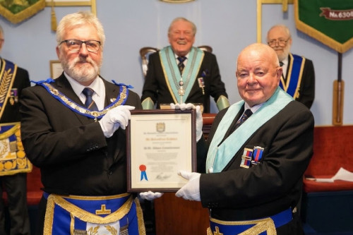 50 Years of Freemasonry for Viv Stratton | Provincial Grand Lodge of Cornwall | How to become a Freemason in Cornwall | Freemasonry lodges near me Cornwall  | What is Freemasonry in Cornwall UK