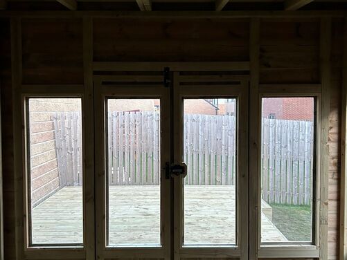 12x10 Pent Summer House Combi