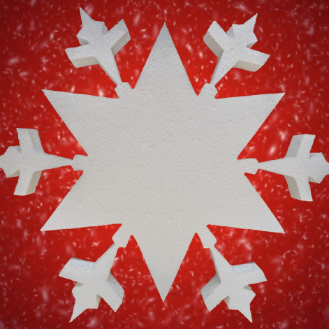 400mm Snowflakes 10 Pack, design 5