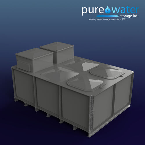 PW.3X2X1.IFB.DIV.AB(1+1) - 6000 LITRE DIVIDED SECTIONAL WATER TANK, INTERNALLY FLANGED BASE (IFB) C/W FVH