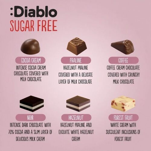 Diablo No Added Sugar Chocolate Box 142g
