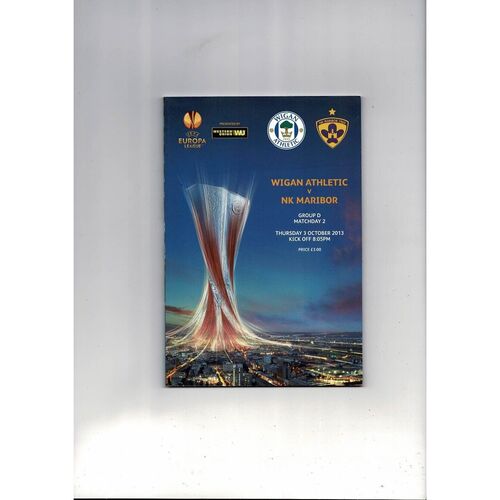 Wigan Athletic v NK Maribor Europa League Football Programme 2013/14