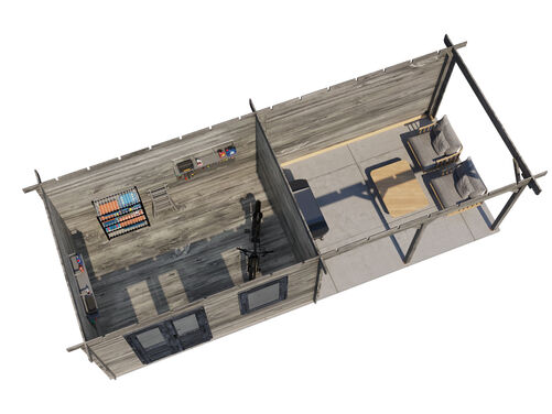 400cm x 300cm + 400cm Veranda