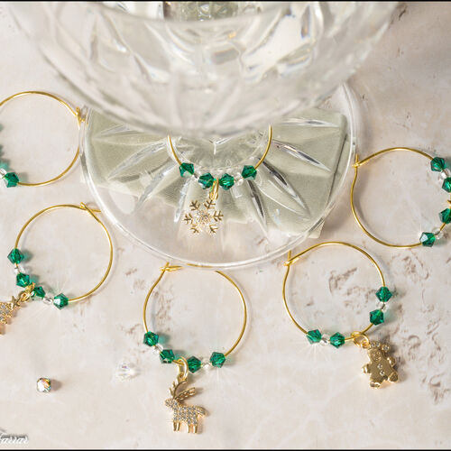 Christmas Wine Glass Charms