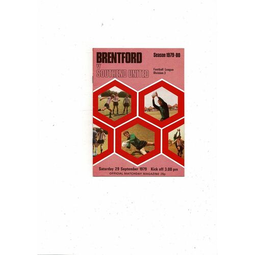 1979/80 Brentford v Southend United Football Programme