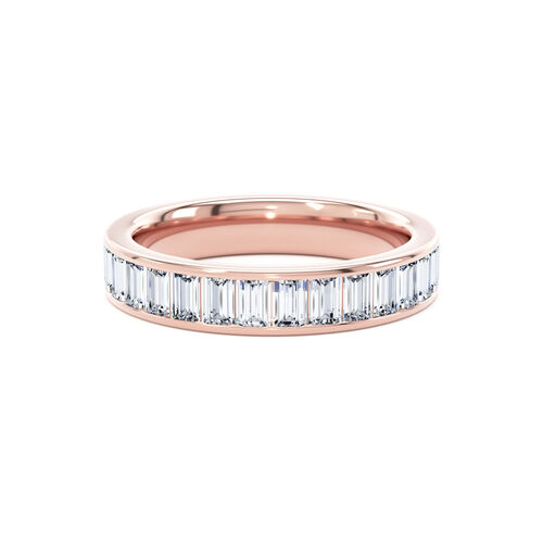 Baguette cut channel set diamond ring