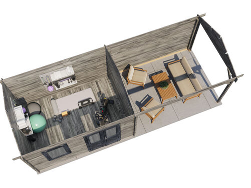 400cm x 300cm + 400cm Veranda