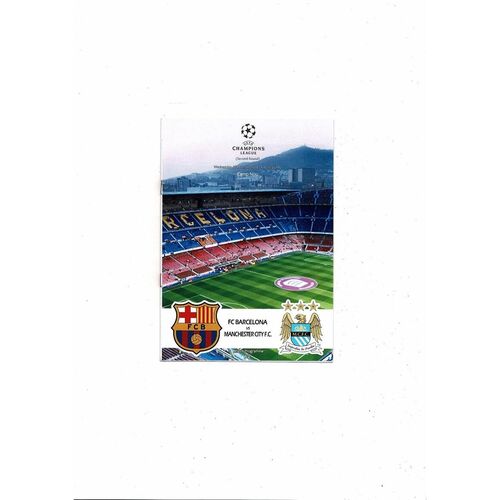 FC Barcelona v Manchester City Unofficial Champions League Football Programme 2013/14