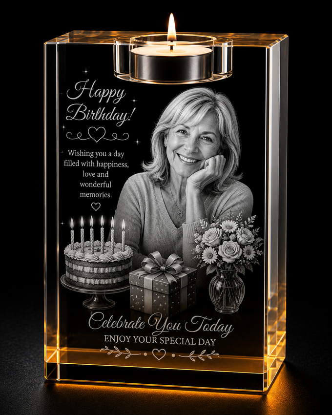 Birthday 3D Crystal Gifts | 3d Crystal Shop | 3d crystal glass engraving | Personalised 3d engraving  | 3d crystal photo