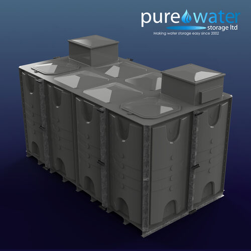 PW.4X2X2.IFB.DIV.AB(2+2) - 16000 LITRE DIVIDED SECTIONAL WATER TANK, INTERNALLY FLANGED BASE (IFB) C/W FVH