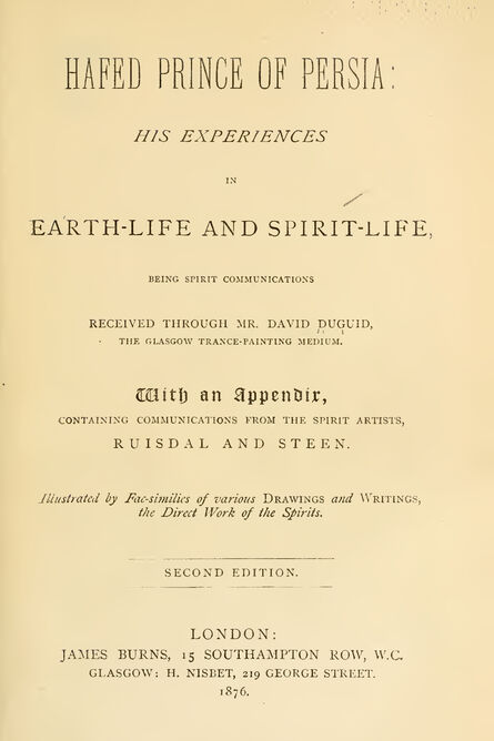 1876 | Hafed, Prince of Persia