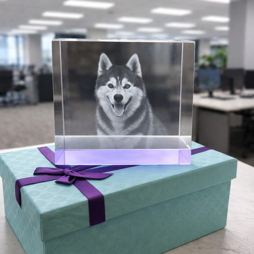 The New Superb Duloch HINT OF LILAC  12x8x6cm Crystal Block