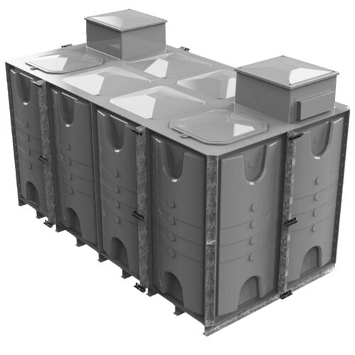 PW.4X2X2.IFB.DIV.AB(2+2) - 16000 LITRE DIVIDED SECTIONAL WATER TANK, INTERNALLY FLANGED BASE (IFB) C/W FVH