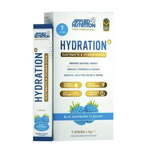 Applied Nutrition Hydration+ Electrolyte & Vitamin Sticks - Blue Raspberry (7 x 8g)