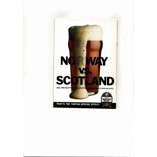 1989 Scotland v Norway Football Programme