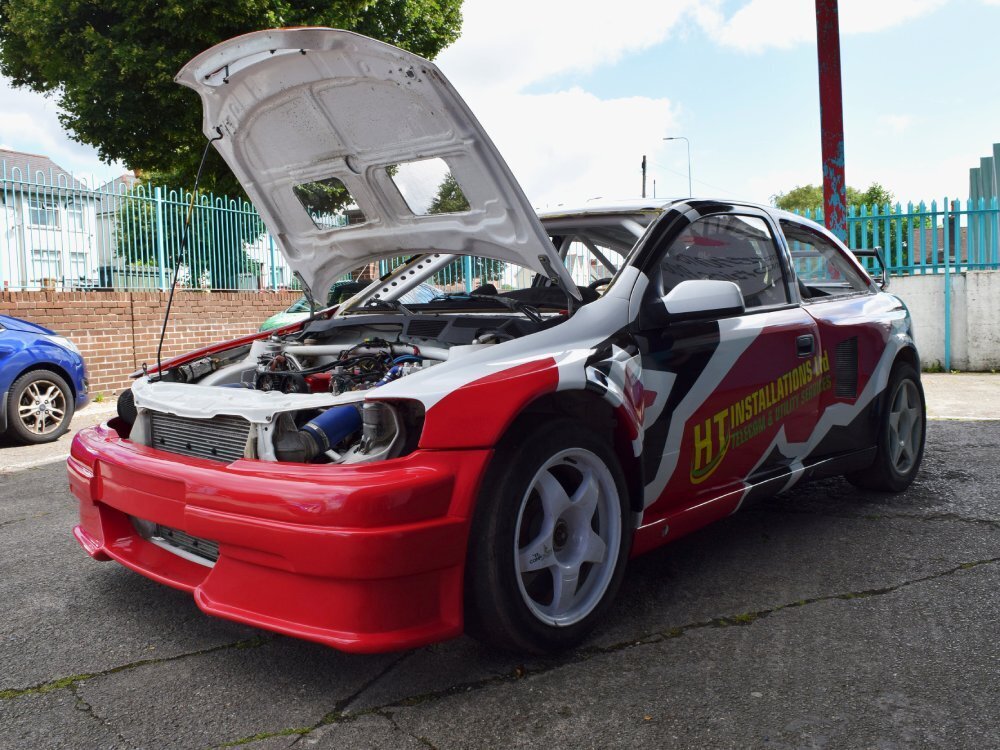 Vauxhall Astra sports car with motorsport livery and graphics