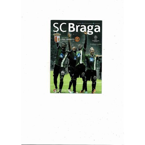 Braga v Manchester United UEFA Champions League Football Programme 2012/13