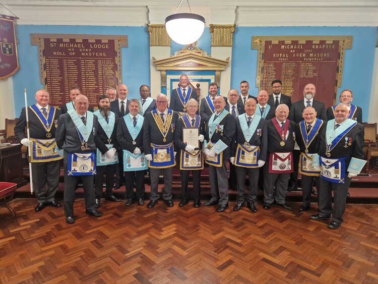 50 Years of Freemasonry for Richard Edwin Martin | Provincial Grand Lodge of Cornwall | How to become a Freemason in Cornwall | Freemasonry lodges near me Cornwall  | What is Freemasonry in Cornwall UK