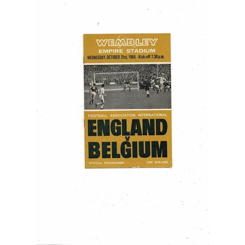 1964 England v Belgium Football Programme
