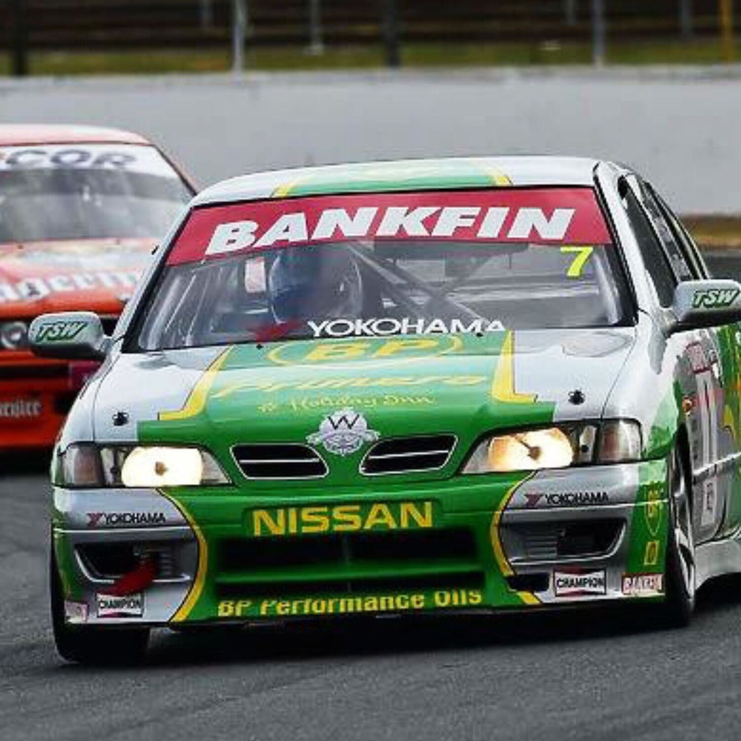 Rally race car livery on a Nissan Primera