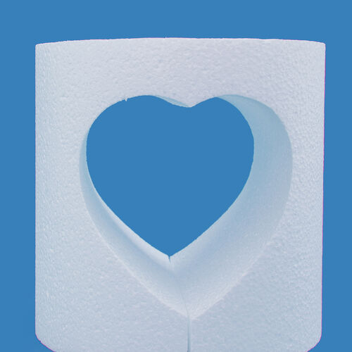 8" Single Tier Round Cake Dummy with Cut Out