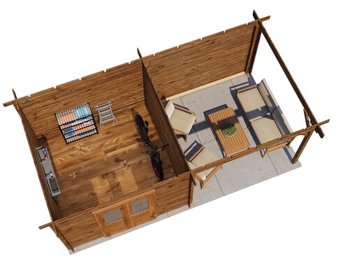 300cm x 300cm + 300cm Veranda