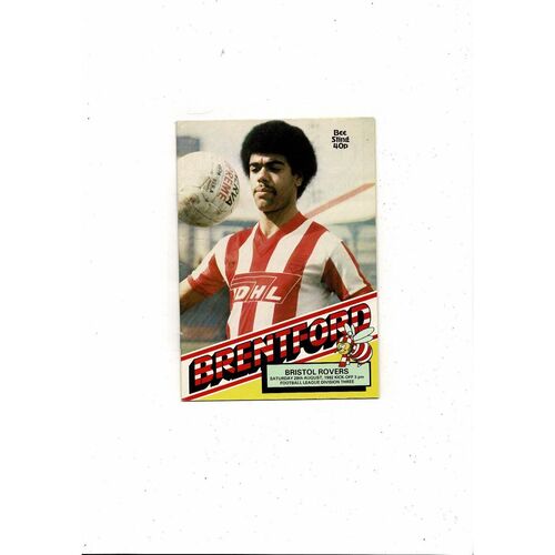 1982/83 Brentford v Bristol Rovers Football Programme