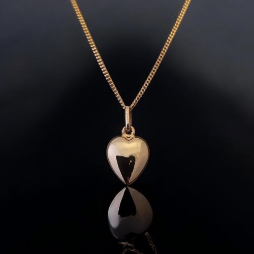 9ct gold heart pendant 