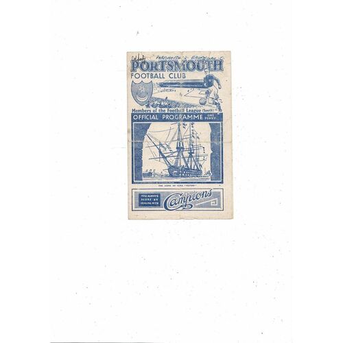 1944/45 Portsmouth v Brentford Football Programme. September 2nd