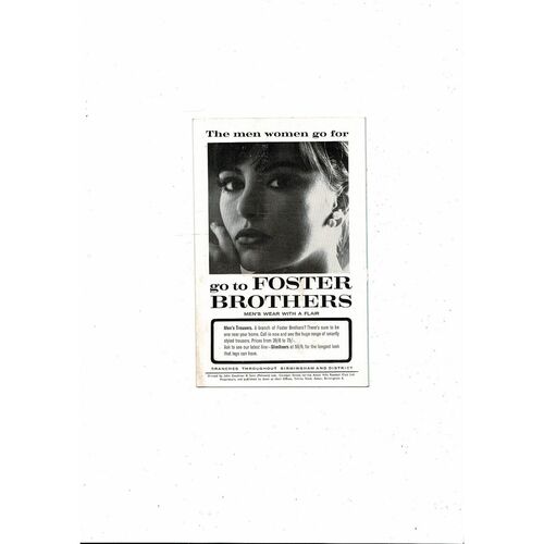 1964/65 Aston Villa v Manchester united Football Programme