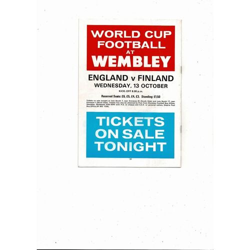 1976 England v Republic of Ireland Football Programme