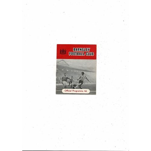 1962/63 Barnsley v Bradford Park Avenue Football Programme