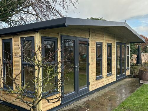 24x14 Apex Summer House home Office/Bar/Gym
