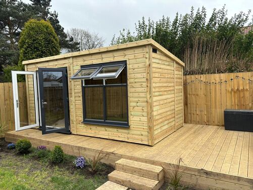 #PVC034 16x8 Pent Summer House