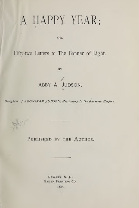 1899 | 52 Letters to the Banner of Light