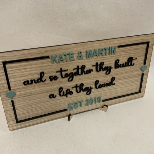Personalised Couple Wooden Sign