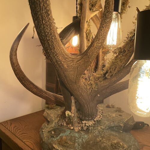 Large 5 Branch Antler Lamp Copy