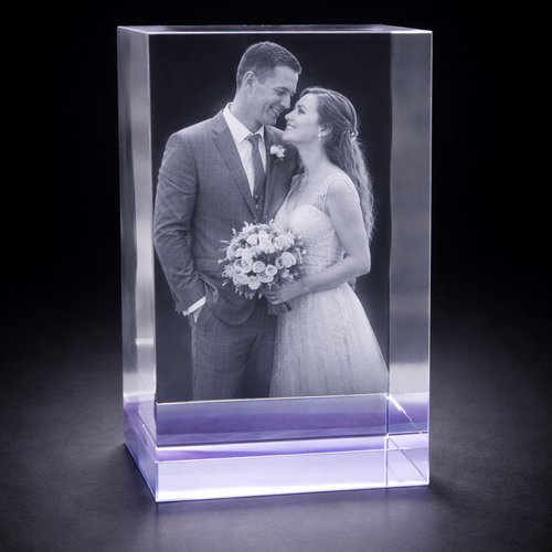 Duloch 3D Crystal Block – Lilac Base 150×80×80mm