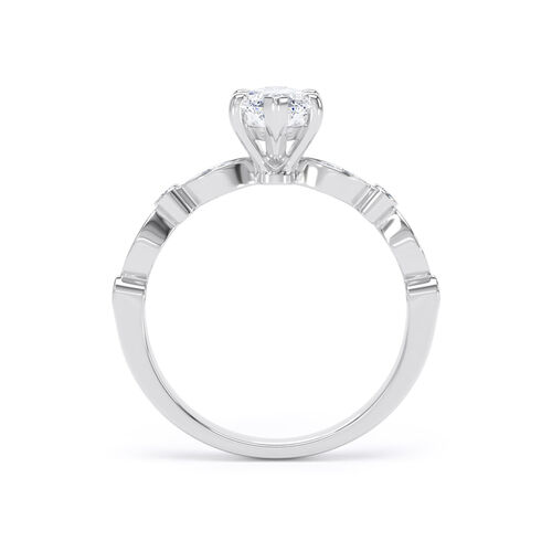 Marquise solitaire with fancy shape shoulders