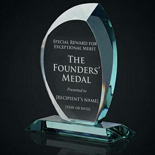 Barra Leaf Crystal Award – 190 mm (2D Engraving)