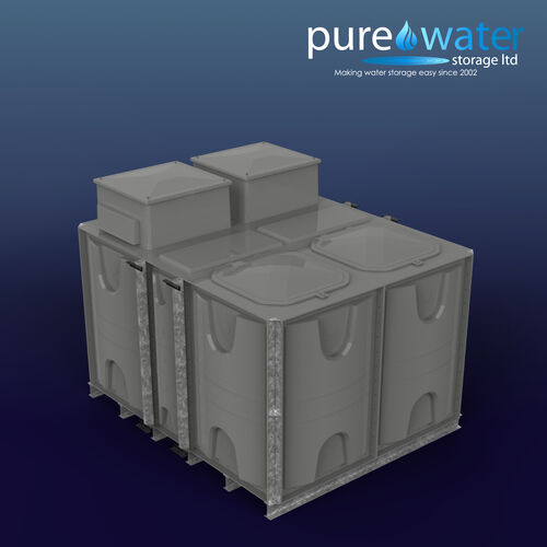 PW.2.5X2X1.5.IFB.DIV.AB(1+1) - 7500 LITRE DIVIDED SECTIONAL WATER TANK, INTERNALLY FLANGED BASE (IFB) C/W FVH