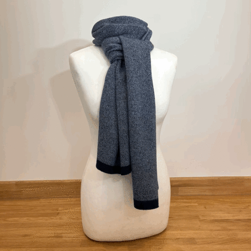 Cashmere jacquard scarf