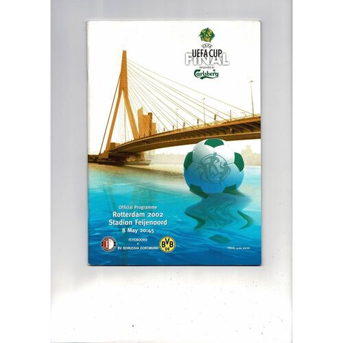 2002 Feyenoord v Borussia Dortmund UEFA Cup Final Football Programme