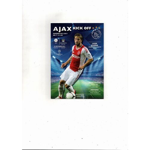 Ajax v Manchester City Champions League Football Programme 2012/13