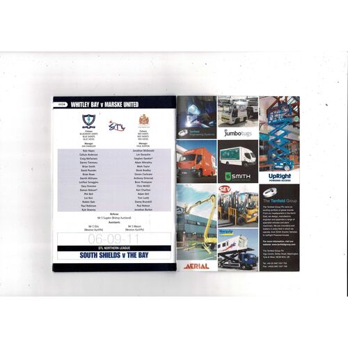 Whitley Bay v Marske United FA Cup Football Programme 2011/12
