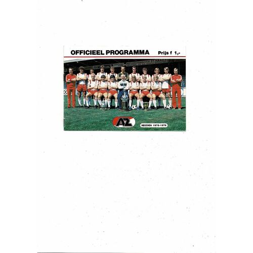 AZ67 Alkmaar v Ipswich Town Cup Winners Cup Football Programme 1978/79