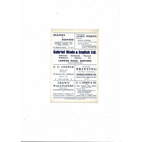 1966/67 Bedford Town v Cheltenham Town Southern League Football Programme