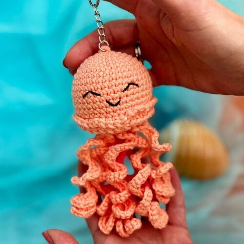 Knitty Critters Sealife Keyrings - Jellyfish