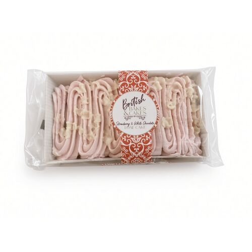 British Bakes & Cakes Strawberry & White Chocolate Loaf Cake 280g